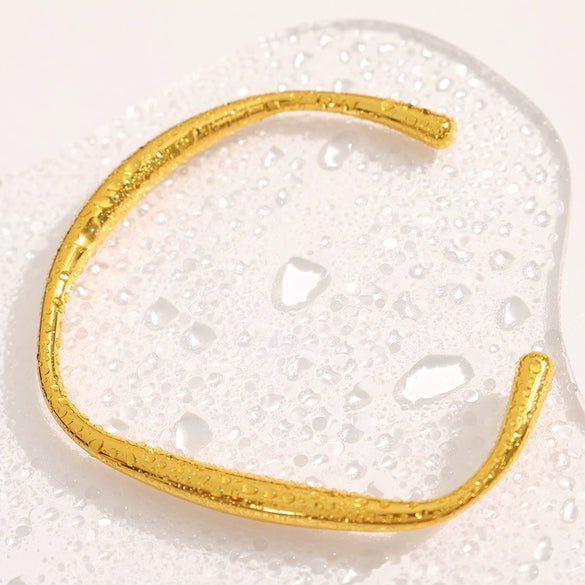 Wholesale Fashion Ins Style 316L Stainless Steel Electroplated Irregular Cshaped Opening Bracelet For Women