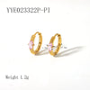Wholesale Fashion Ins Zircon Earrings Stainless Steel Light Luxury Geometric Rhombus 18K Goldplated Vacuum Real Gold Electroplating In Pvd Furnace