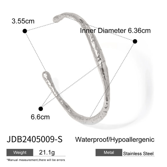 Wholesale Fashion Irregular Geometry Stainless Steel Electroplated Opening Bracelet Jewelry