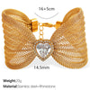 Wholesale Fashion Jewelry Bracelet 316L Stainless Steel Bow Butterfly Electroplating Style