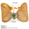 Wholesale Fashion Jewelry Bracelet 316L Stainless Steel Bow Butterfly Electroplating Style