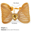 Wholesale Fashion Jewelry Bracelet 316L Stainless Steel Bow Butterfly Electroplating Style