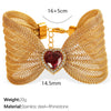 Wholesale Fashion Jewelry Bracelet 316L Stainless Steel Bow Butterfly Electroplating Style
