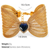 Wholesale Fashion Jewelry Bracelet 316L Stainless Steel Bow Butterfly Electroplating Style