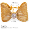 Wholesale Fashion Jewelry Bracelet 316L Stainless Steel Bow Butterfly Electroplating Style