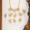Wholesale Fashion Jewelry Copper Letter Pendant Clavicle Chain With Electroplating