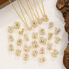 Wholesale Fashion Jewelry Copper Letter Pendant Clavicle Chain With Electroplating