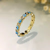 Wholesale Fashion Jewelry Opening Copper Ring Electroplated Gold Inlaid Crystal Zircon Geometric Design For Women