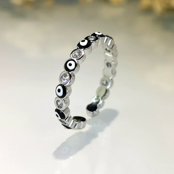 Wholesale Fashion Jewelry Opening Copper Ring Electroplated Gold Inlaid Crystal Zircon Geometric Design For Women