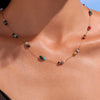 Wholesale Fashion Jewelry Set Of Natural Stone Necklace And Bracelet In Stainless Steel With 18K Gold Non Fading Electroplating