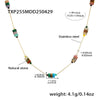 Wholesale Fashion Jewelry Set Of Natural Stone Necklace And Bracelet In Stainless Steel With 18K Gold Non Fading Electroplating