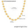 Wholesale Fashion Jewelry Set With Daisy Drop Oil Flower Pattern 316L Stainless Steel 18K Gold Plated Necklace Bracelet Anklet