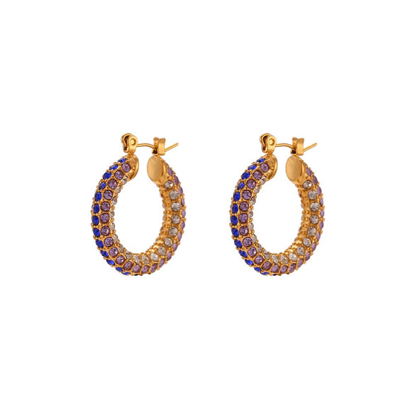 Wholesale Fashion Jewelry Stainless Steel Gold Plated Earrings Necklace And Joker Ring With Heart Water Drop Bell Patterns