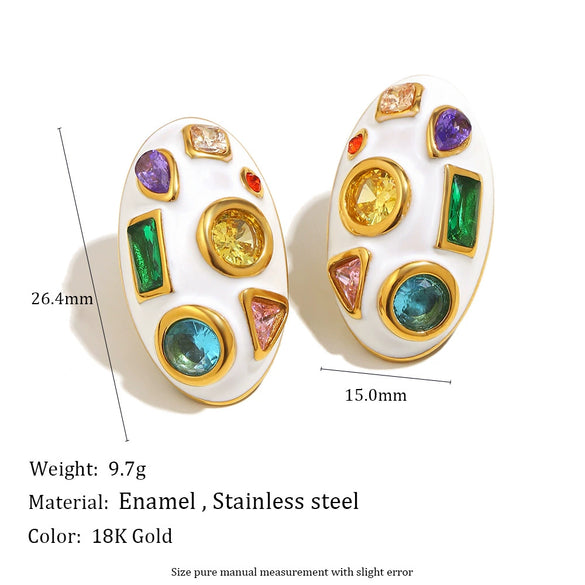 Wholesale Fashion Jewelry Stainless Steel Gold Plated Earrings Necklace And Joker Ring With Heart Water Drop Bell Patterns