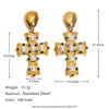 Wholesale Fashion Jewelry Stainless Steel Gold Plated Earrings Necklace And Joker Ring With Heart Water Drop Bell Patterns