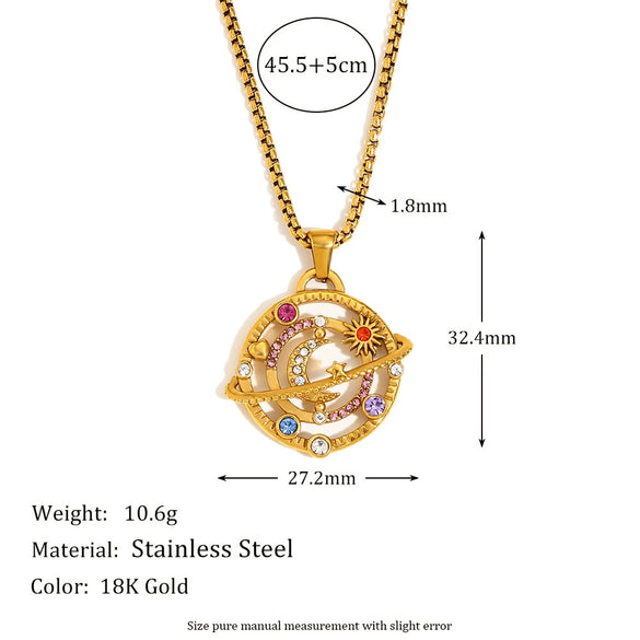 Wholesale Fashion Jewelry Stainless Steel Gold Plated Earrings Necklace And Joker Ring With Heart Water Drop Bell Patterns
