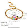 Wholesale Fashion Jewelry Stainless Steel Gold Plated Earrings Necklace And Joker Ring With Heart Water Drop Bell Patterns