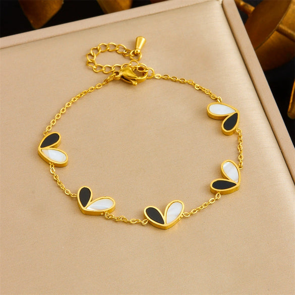 Wholesale Fashion Jewelry Stainless Steel Heart Pendant Earrings Necklaces And Bracelets Set With Love Water Drops Bells Pattern Electroplated