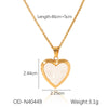 Wholesale Fashion Jewelry Stainless Steel Hollow Heart Shaped Pendant Necklace With Box Chain And Electroplating Craft For Women