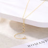 Wholesale Fashion Joker Necklace Copper Inlaid Zircon Geometric Y Shaped Clavicle Chain With Tassel Electroplated Women's Accessories