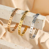Wholesale Fashion 18K Gold Plated Stainless Steel Cut Out Starry Sky Bracelet Jewelry