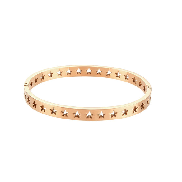 Wholesale Fashion 18K Gold Plated Stainless Steel Cut Out Starry Sky Bracelet Jewelry