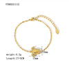 Wholesale Fashion Ladies Unisex Titanium Steel Bracelet With Geometric Design And Vacuum Real Gold Electroplating In Pvd Furnace