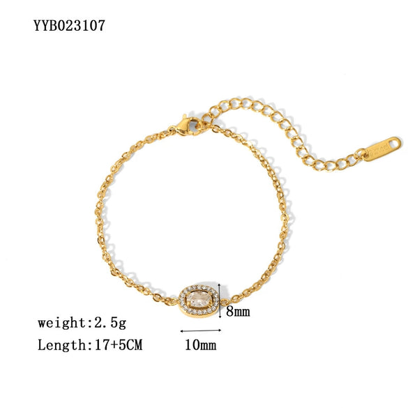 Wholesale Fashion Ladies Unisex Titanium Steel Bracelet With Geometric Design And Vacuum Real Gold Electroplating In Pvd Furnace