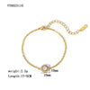 Wholesale Fashion Ladies Unisex Titanium Steel Bracelet With Geometric Design And Vacuum Real Gold Electroplating In Pvd Furnace