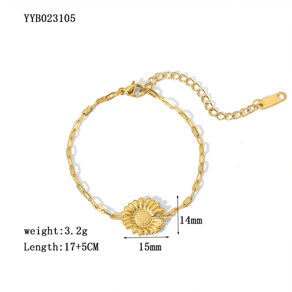 Wholesale Fashion Ladies Unisex Titanium Steel Bracelet With Geometric Design And Vacuum Real Gold Electroplating In Pvd Furnace