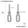 Wholesale Fashion Light Luxury Butterfly Zircon Pendant Earrings Stainless Steel Geometric Electroplated