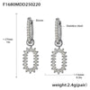 Wholesale Fashion Light Luxury Butterfly Zircon Pendant Earrings Stainless Steel Geometric Electroplated