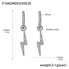 Wholesale Fashion Light Luxury Butterfly Zircon Pendant Earrings Stainless Steel Geometric Electroplated