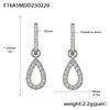 Wholesale Fashion Light Luxury Butterfly Zircon Pendant Earrings Stainless Steel Geometric Electroplated