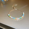 Wholesale Fashion Light Luxury Copper Electroplating Heart Pattern Zircon Flower Love Adjustable Women's Bracelet