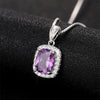 Wholesale Fashion Light Luxury Copper Mixed Gem Inlay Pendant Necklace For Women