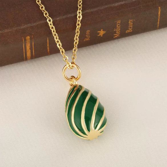 Wholesale Fashion Light Luxury Egg Gourd Copper Pendant Jewelry With Drop Shape And Electroplating