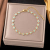 Wholesale Fashion Light Luxury Electroplated Stainless Steel Geometric And Heart Shape Bracelet For Women