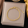 Wholesale Fashion Light Luxury Electroplated Stainless Steel Geometric And Heart Shape Bracelet For Women