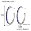 Wholesale Fashion Light Luxury Elegant Women's Titanium Steel Zircon Earrings With Geometric Design And Electroplating Treatment