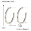 Wholesale Fashion Light Luxury Elegant Women's Titanium Steel Zircon Earrings With Geometric Design And Electroplating Treatment