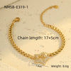 Wholesale Fashion Light Luxury Geometric Stainless Steel Electroplated Bracelet For Women