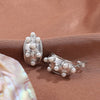 Wholesale Fashion Light Luxury 316L Stainless Steel Inlaid Imitation Pearl Earrings With Electroplating For Women