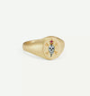 Wholesale Fashion Lion Mermaid Love Painted Stainless Steel Ring With Furnace Vacuum Plating And Animal Zodiac Pattern