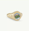 Wholesale Fashion Lion Mermaid Love Painted Stainless Steel Ring With Furnace Vacuum Plating And Animal Zodiac Pattern