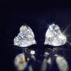 Wholesale Fashion Love Earrings Copper Heartshaped Zircon For Female