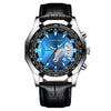 Wholesale Fashion Men's Nonmechanical Watch With Round Dial Alloy Case Imitation Leather Strap And Stainless Steel Buckle