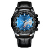 Wholesale Fashion Men's Nonmechanical Watch With Round Dial Alloy Case Imitation Leather Strap And Stainless Steel Buckle