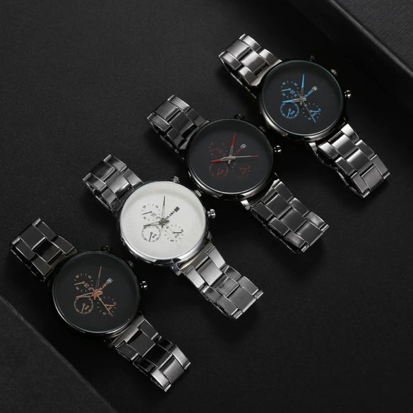 Wholesale Fashion Men's Quartz Watch With Metal Band And Round Dial