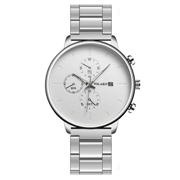 Wholesale Fashion Men's Quartz Watch With Metal Band And Round Dial